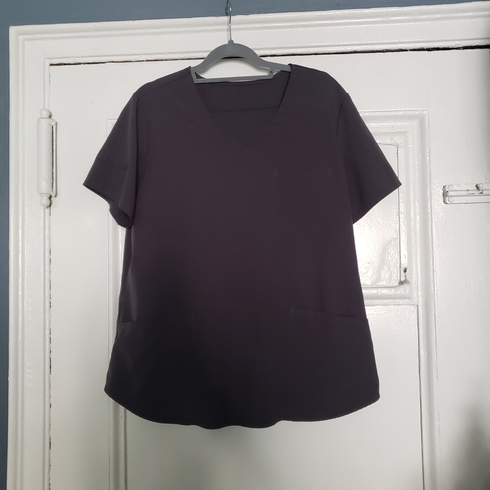 Scrubstar Women's V-Neck Dark Gray Top